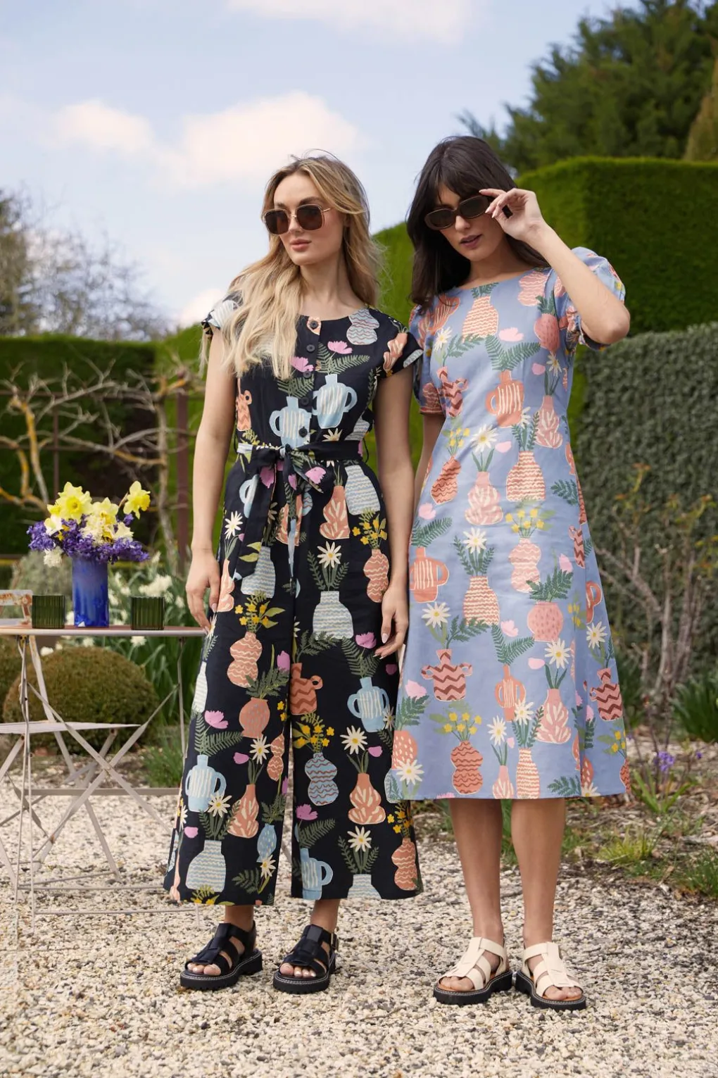 Pretty Vases Midi Dress