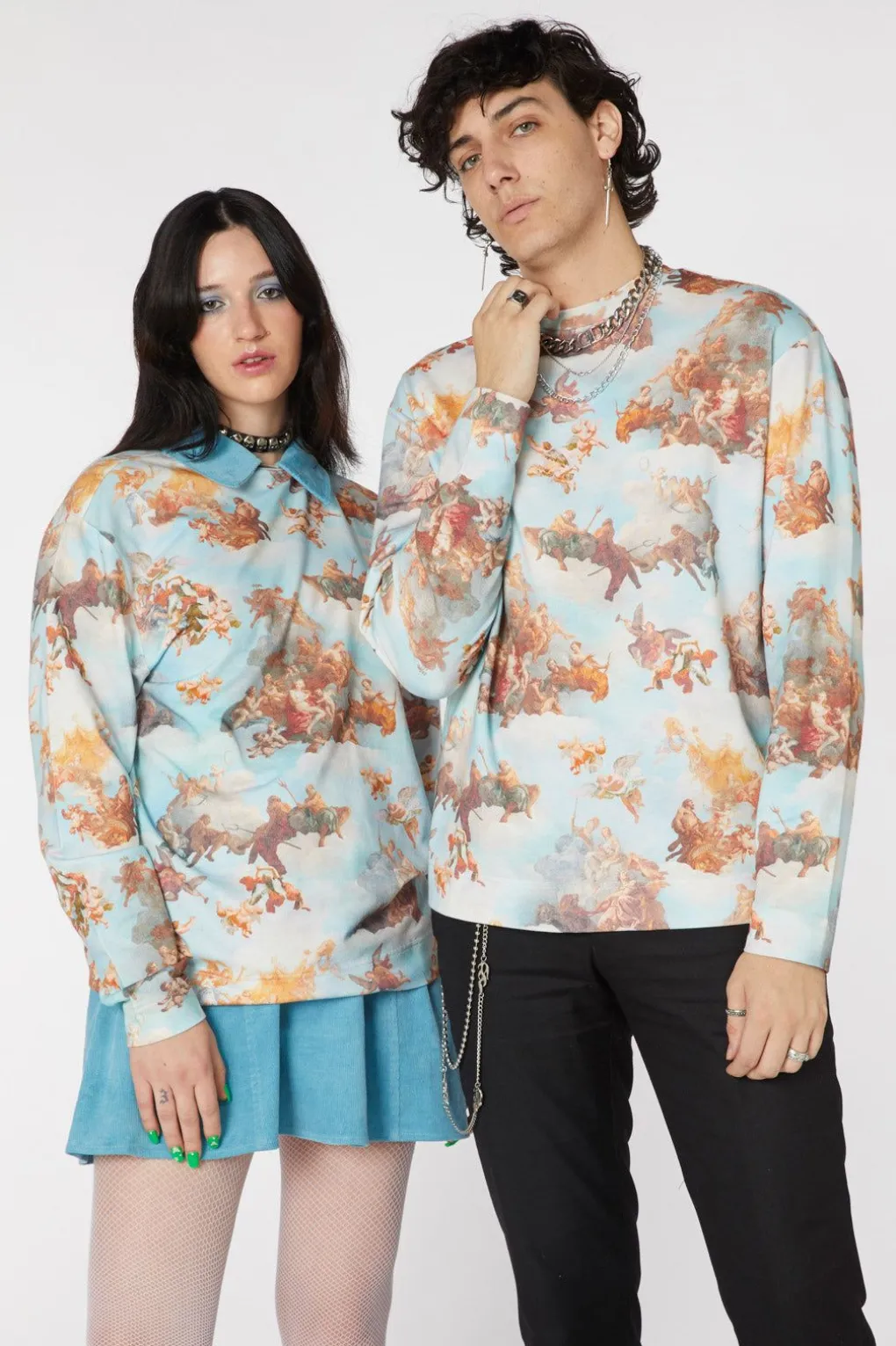 Printed Art Mural Sweater