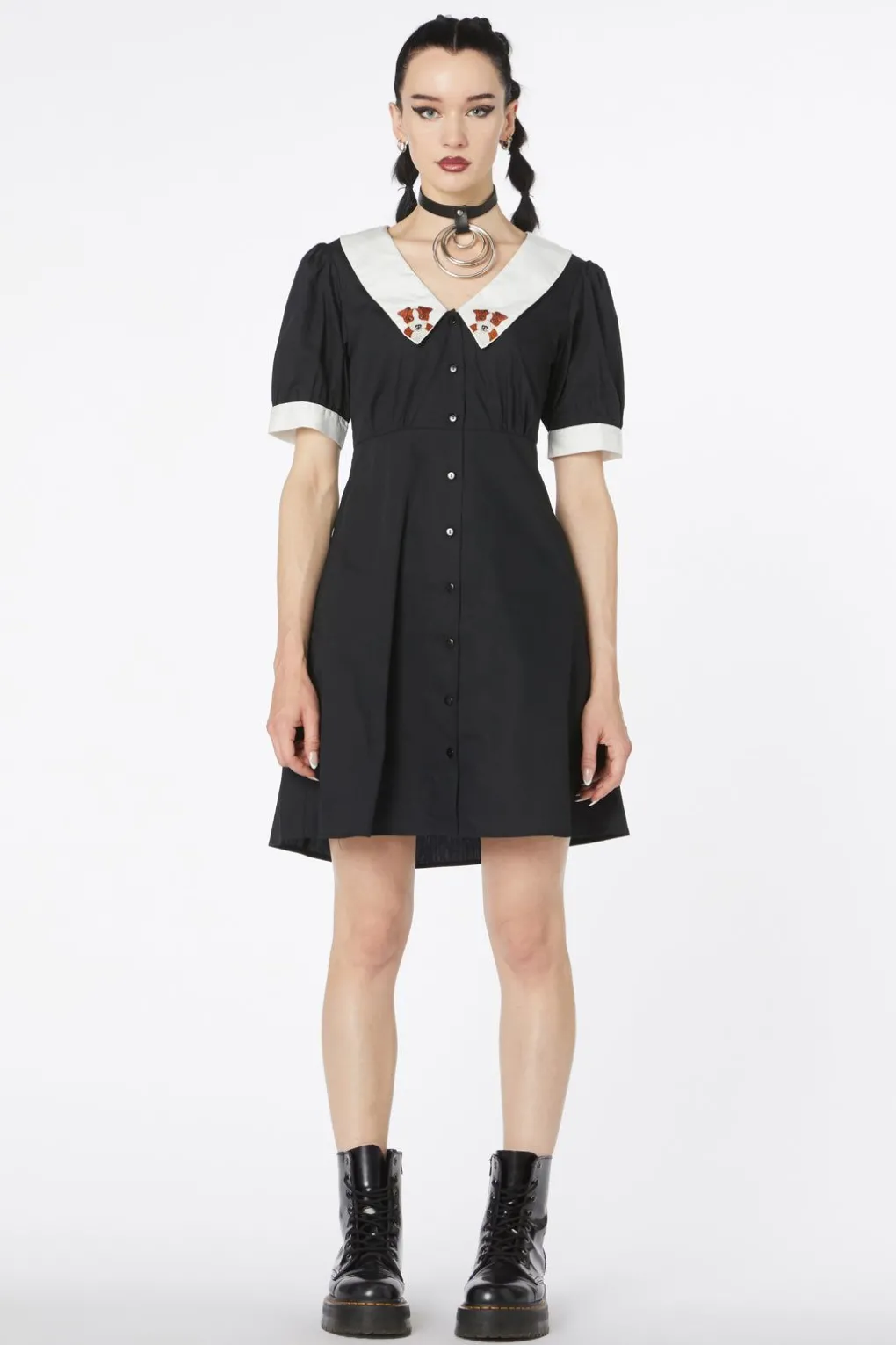 Puppy Embroidery Dress