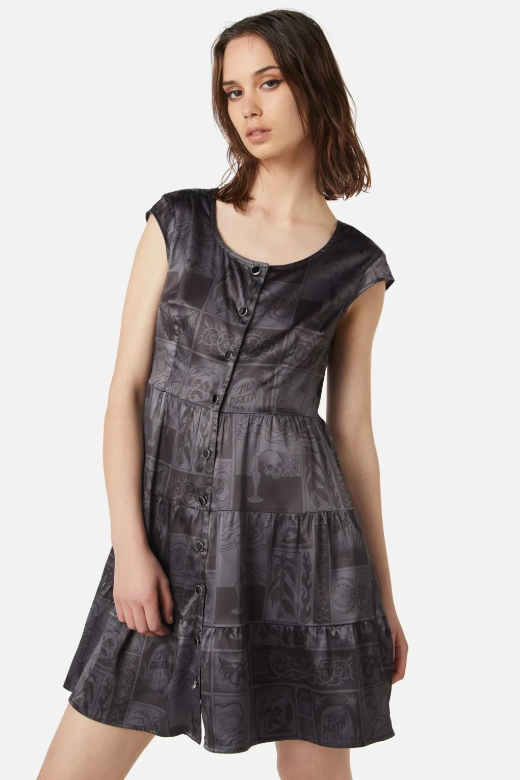Ruined Mansion Satin Brocade Dress