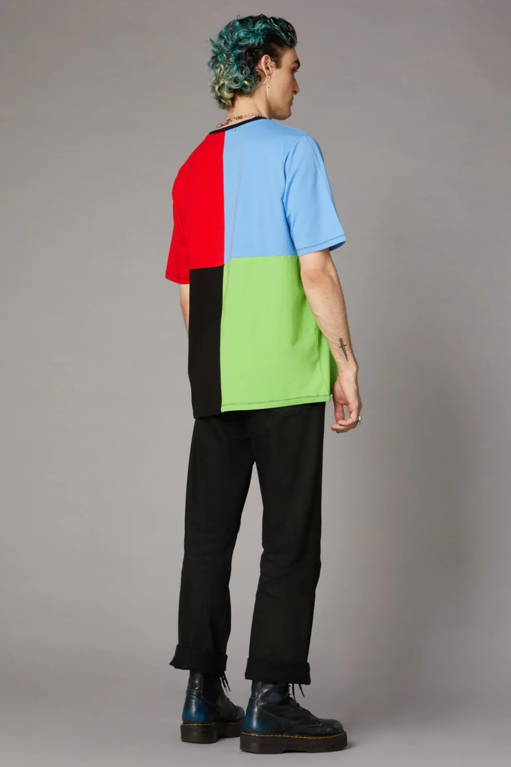 80S Colour Block Unisex Tee
