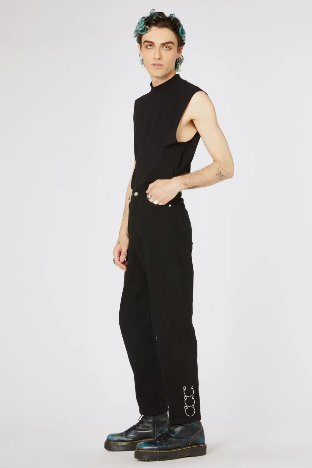 90S Metal Ring Drill Pant
