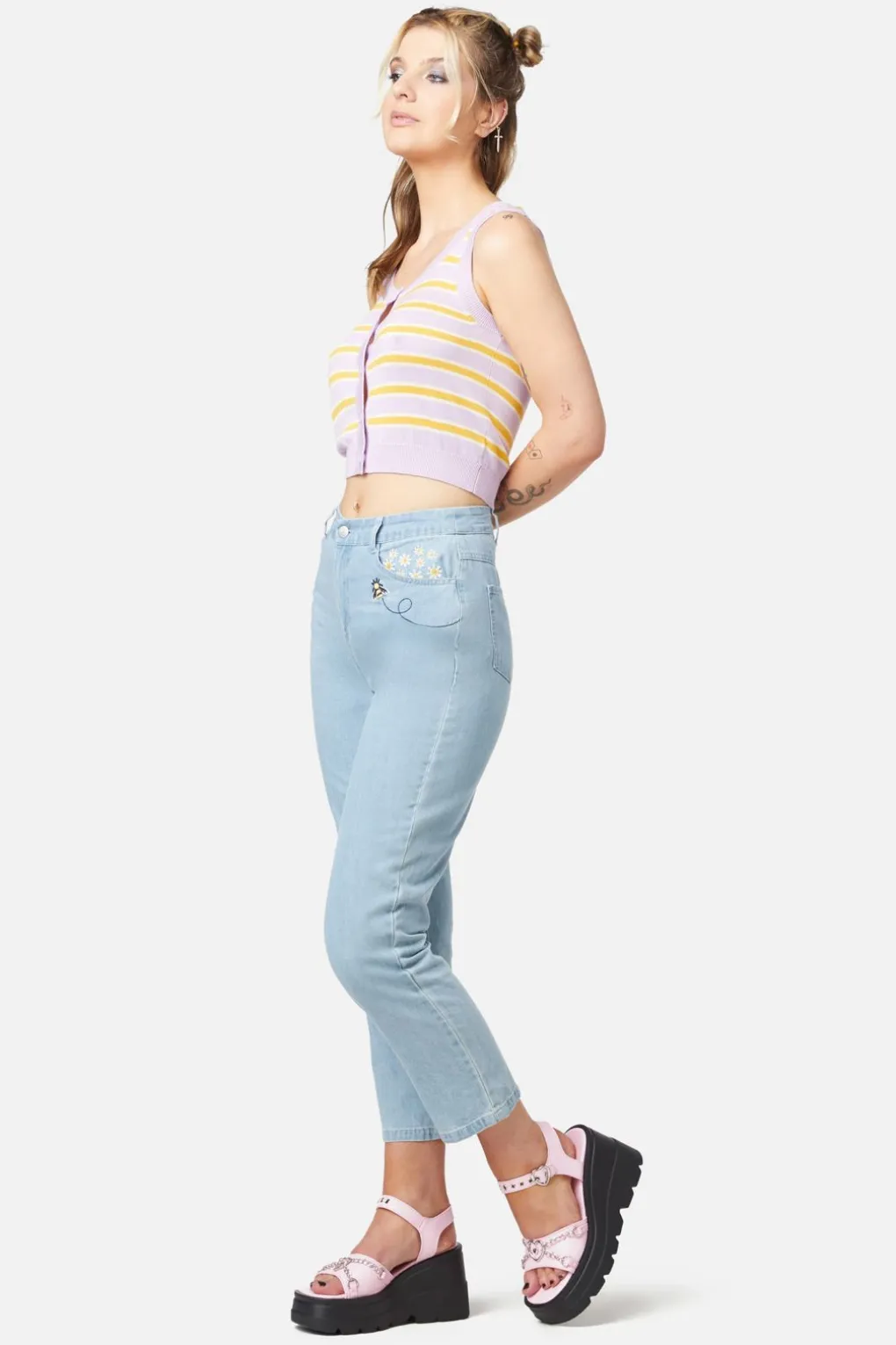 90S Stripe Sleeveless Knit