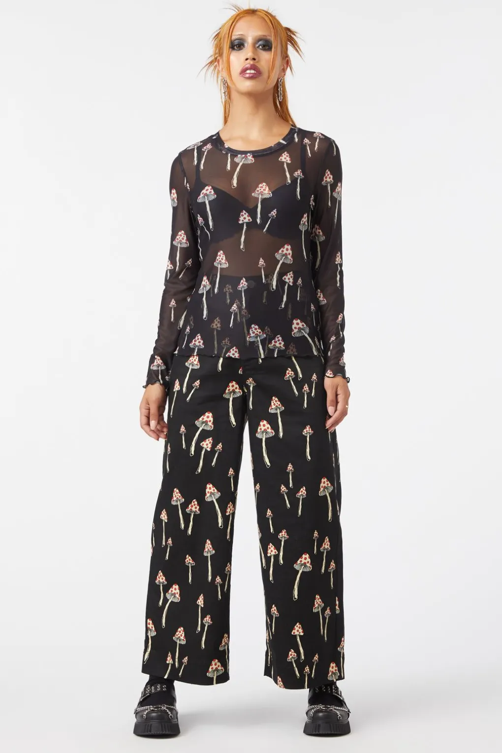 Shroom Mesh Printed Top
