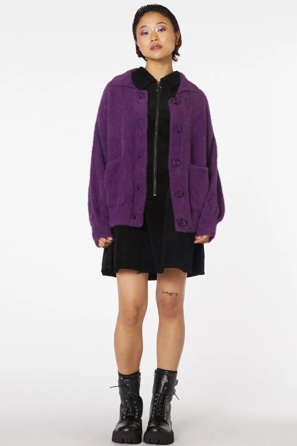 Sisters Collar Fluffy Cardi