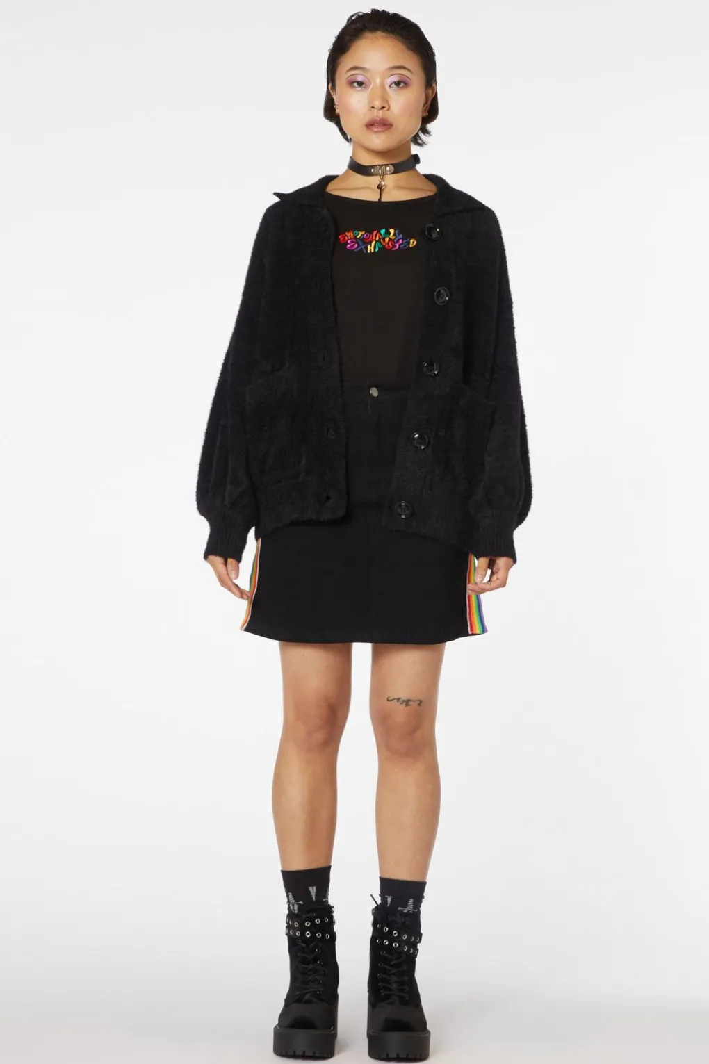 Sisters Collar Fluffy Cardi
