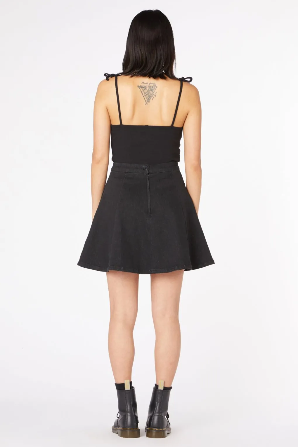 Skater Denim Mini Skirt