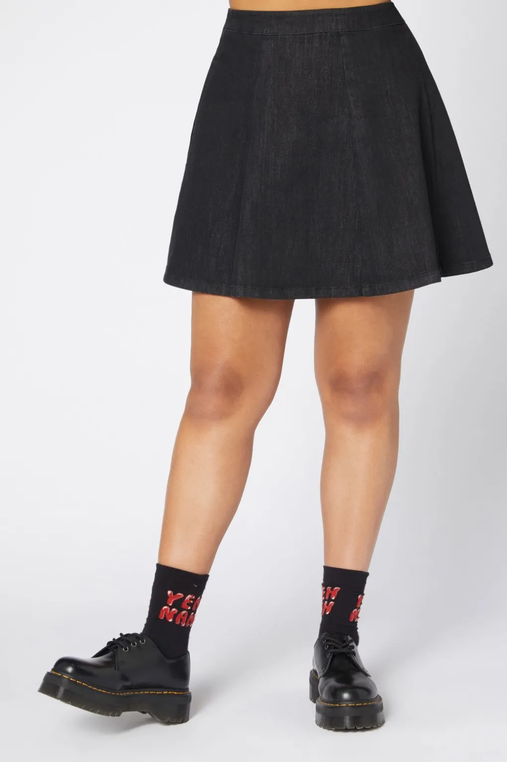 Skater Denim Mini Skirt