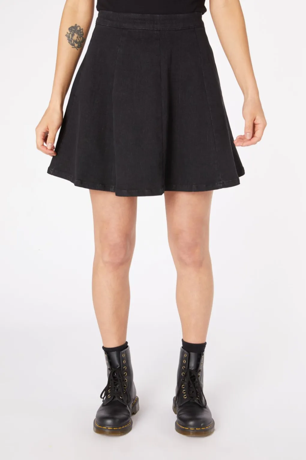 Skater Denim Mini Skirt