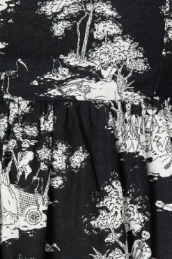 Skelly Toile Printed Dress