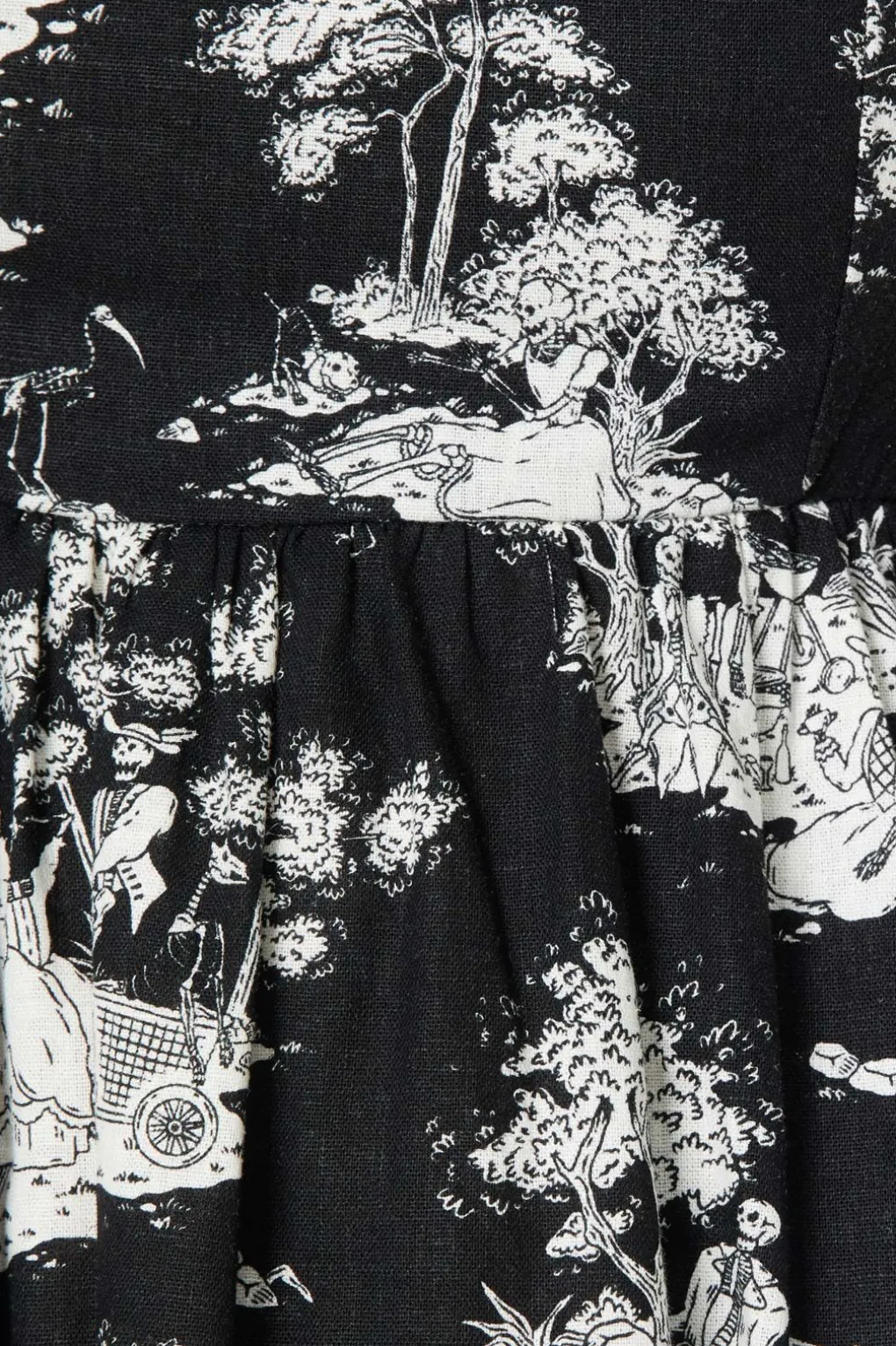 Skelly Toile Printed Dress