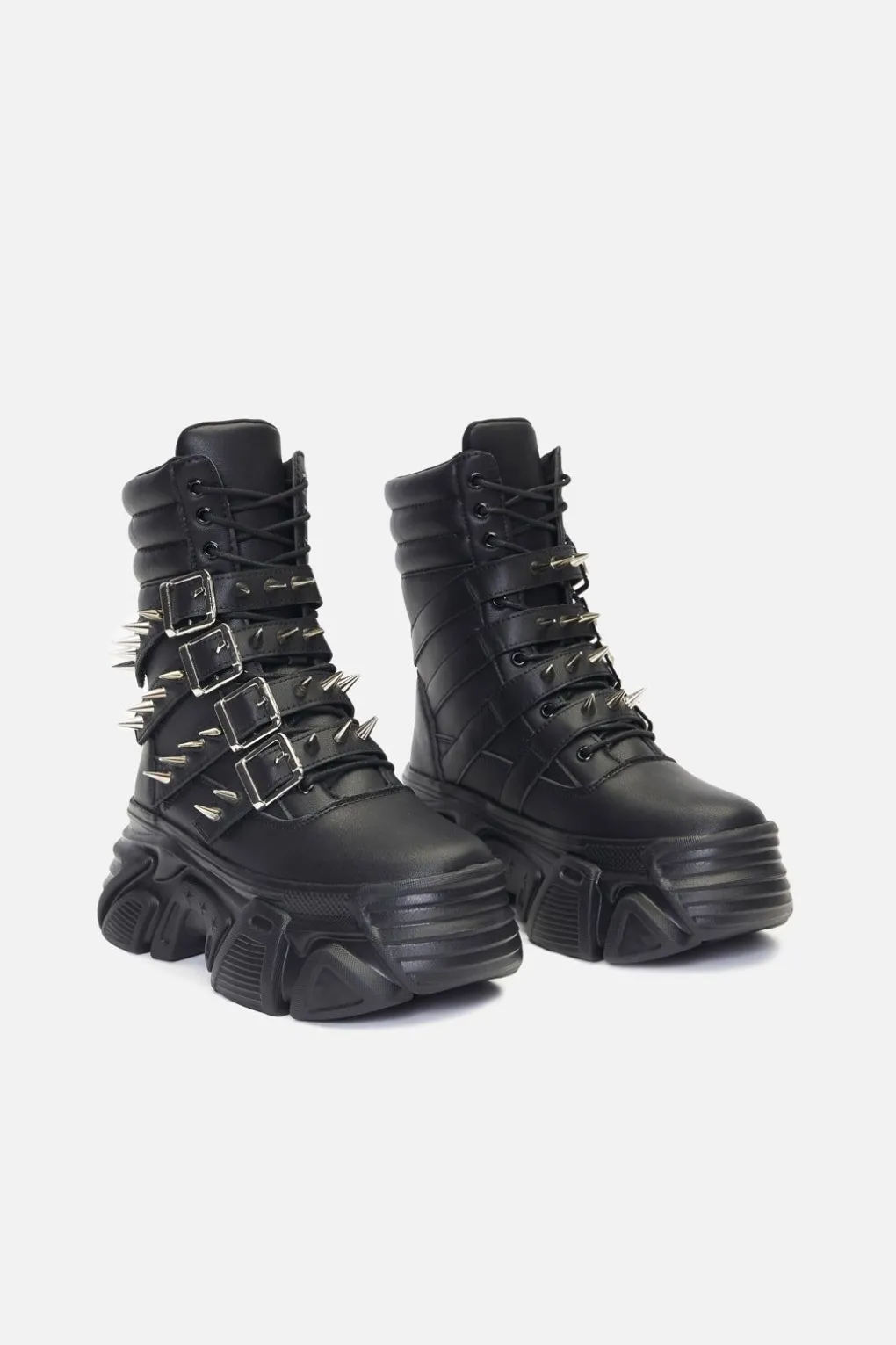 Spiked Sneaker Boots