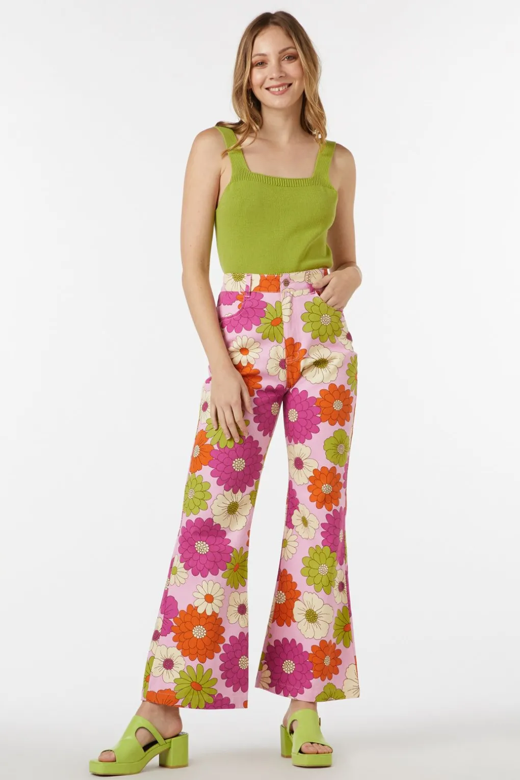 Susan Floral Flare Jean