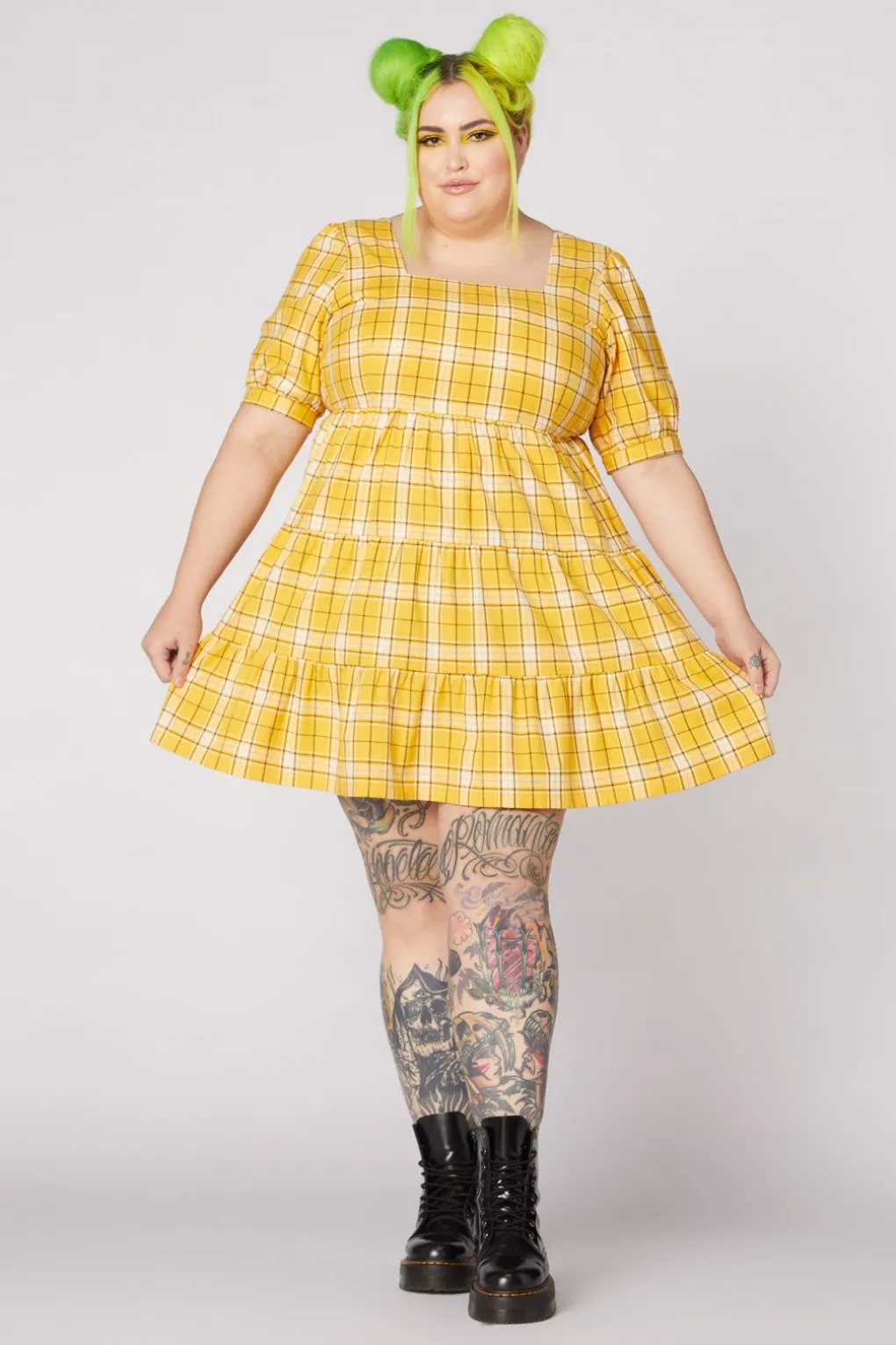 Tartan Mood Ruffle Dress