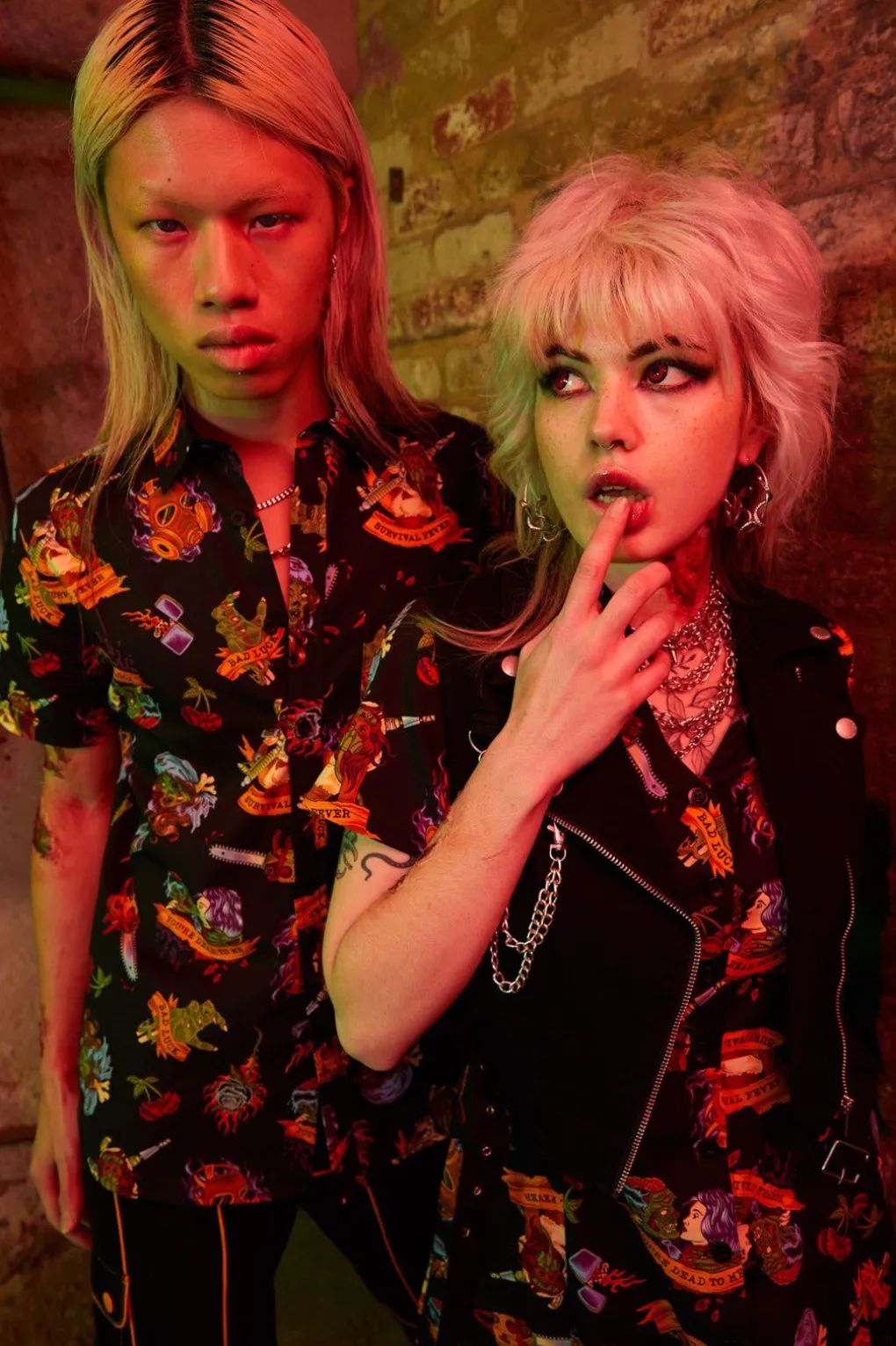 Tattoo Zombie Print Shirt