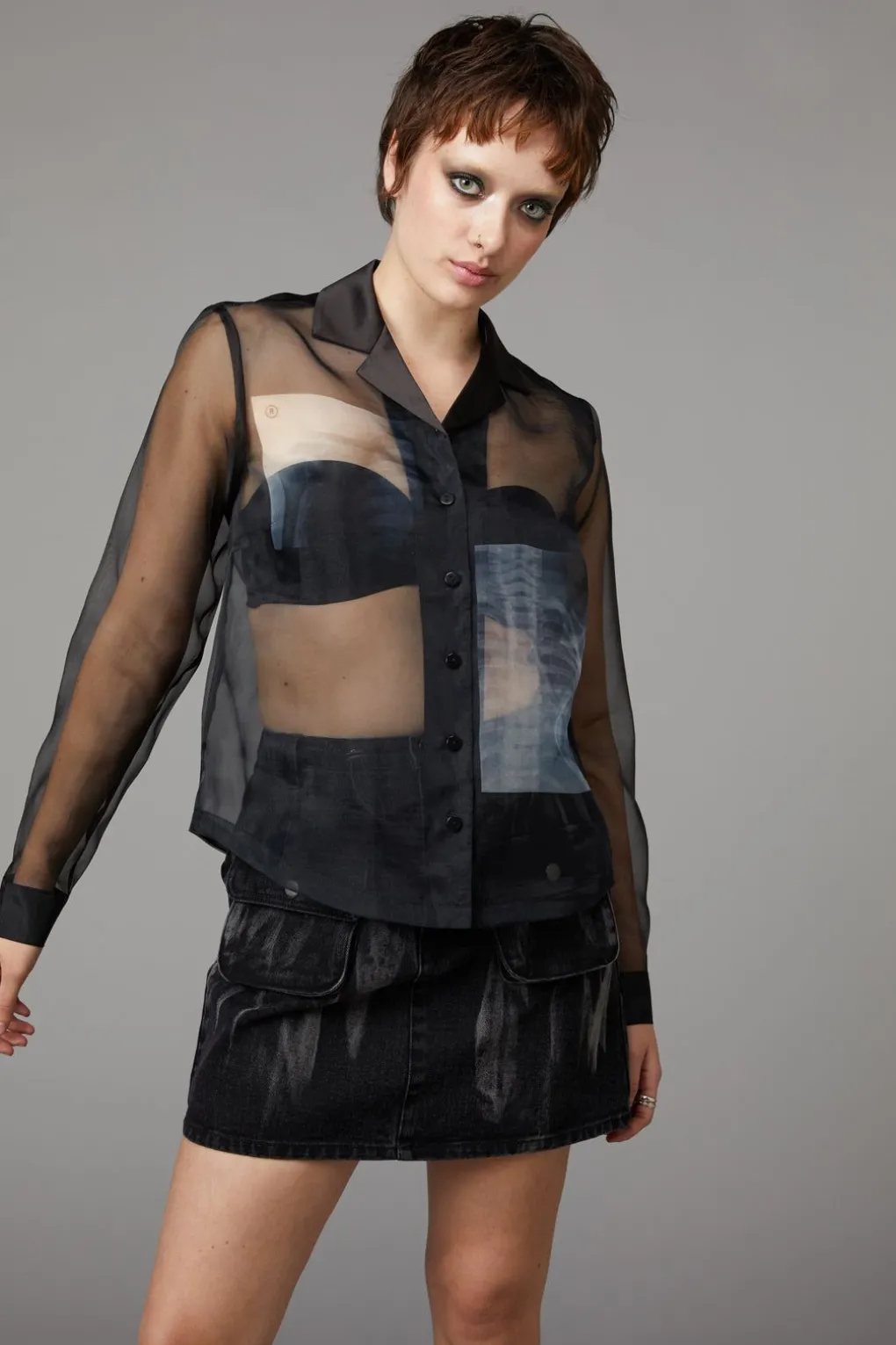 X-Ray Print Blouse