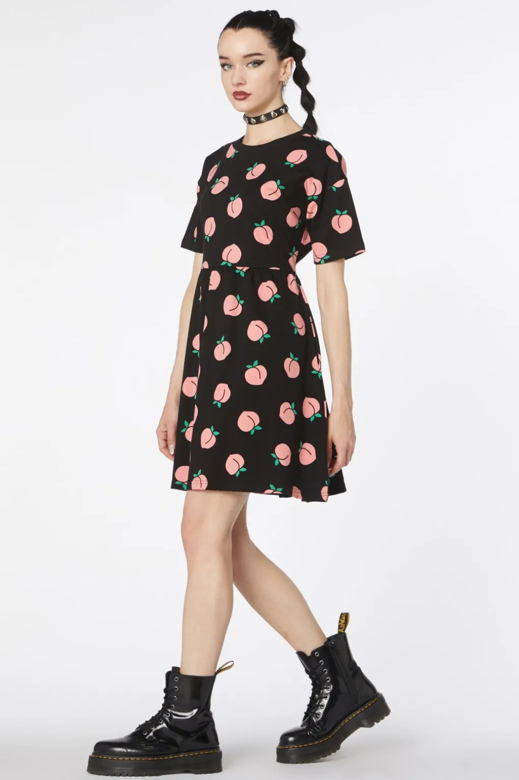 You Peach Cotton Smock Dress