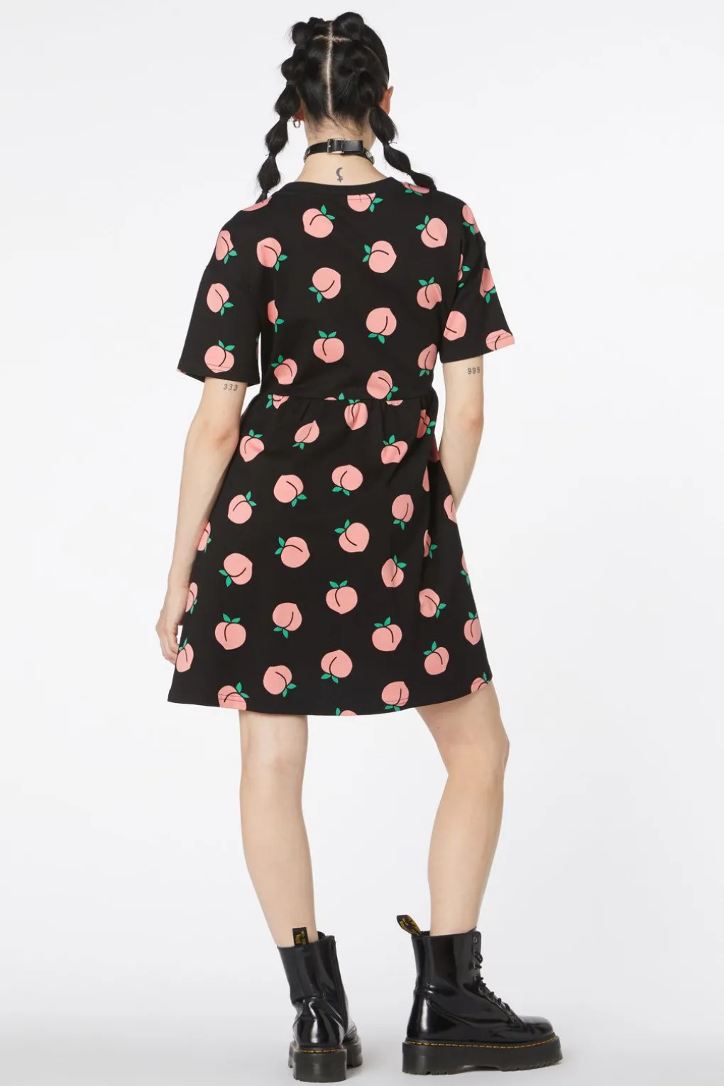 You Peach Cotton Smock Dress